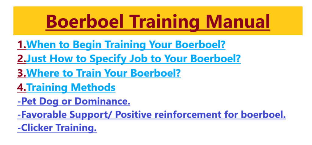 Boerboel Training Manual