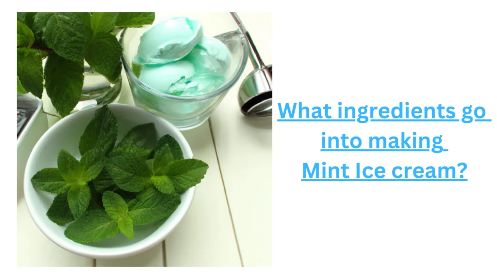 What ingredients go into making Mint Ice cream |