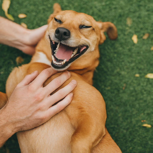 belly rub dog |